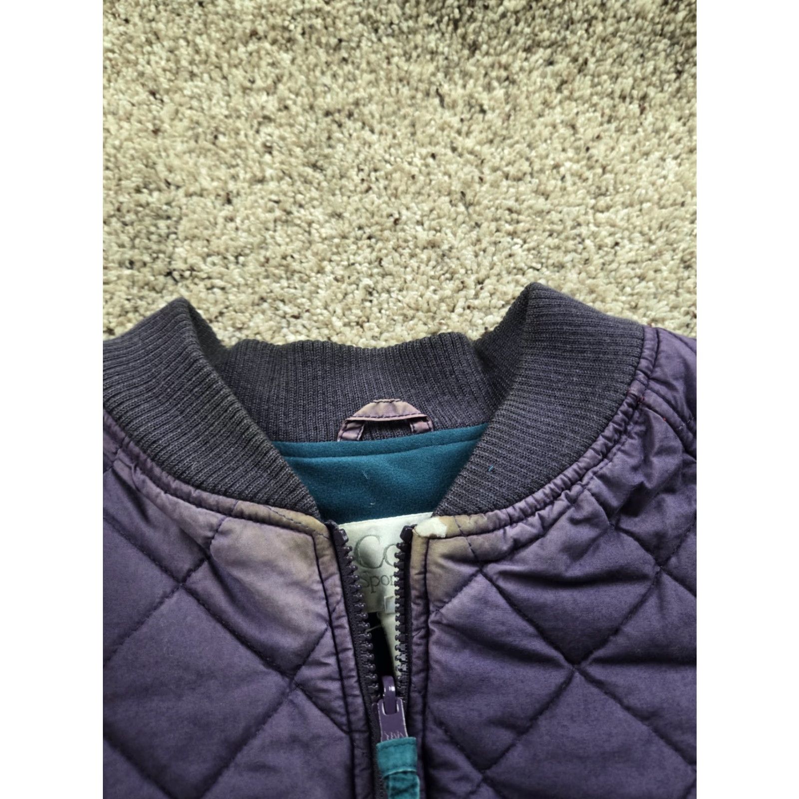 Vintage VINTAGE Columbia Quilted Jacket Mens XL Purple Full Zip Radial Sleeve 80s Size US XL / EU 56 / 4 - 6 Thumbnail