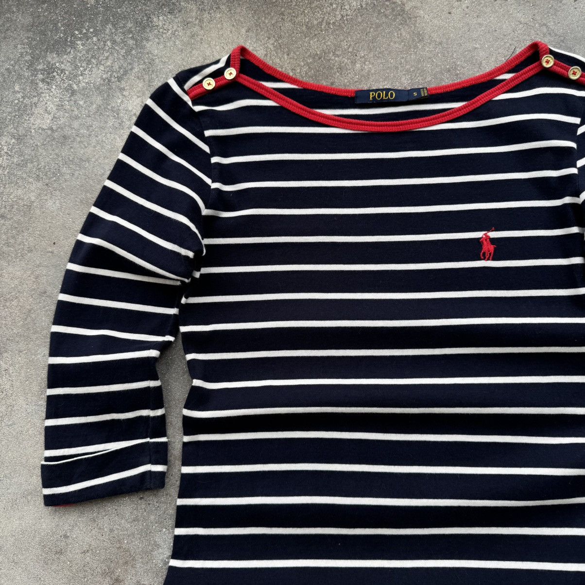 Polo Ralph Lauren × Vintage Polo Ralph Lauren Vintage Stripped Long T-Shirt / Dress Size S / US 4 / IT 40 - 4 Thumbnail