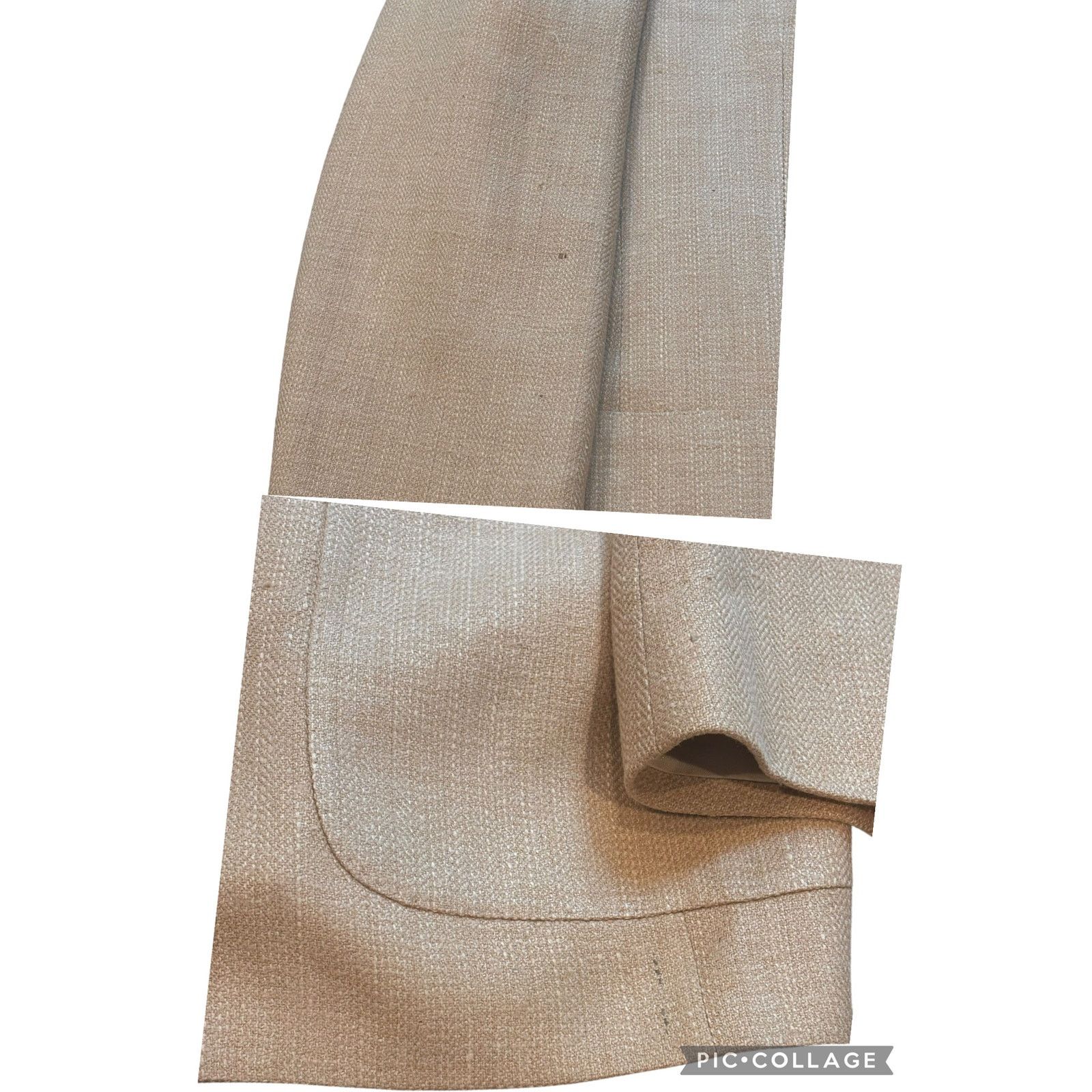 Lanvin Vintage Lanvin Light Tan Textured Linen Blazer USA 42R* Size 42R - 12 Thumbnail