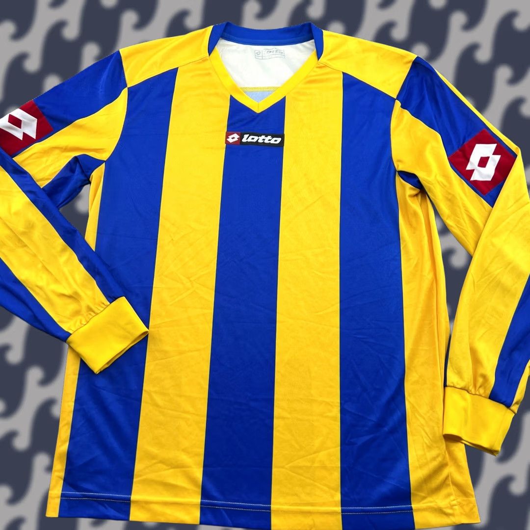 Vintage Vintage LOTTO Football Jersey Mens Large Long Sleeves Yellow Blue Size US L / EU 52-54 / 3 - 1 Thumbnail
