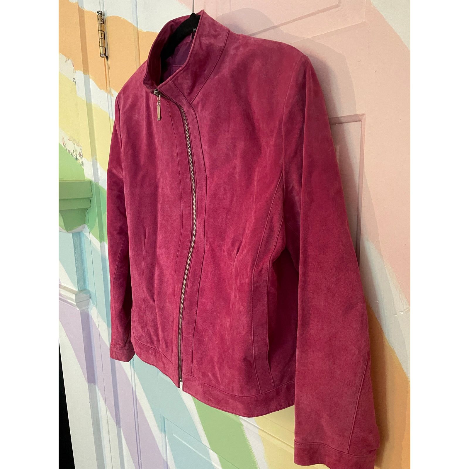 Reed Reed Leather Co. Pink Suede Jacket Women L Vintage Size L / US 10 / IT 46 - 2 Thumbnail
