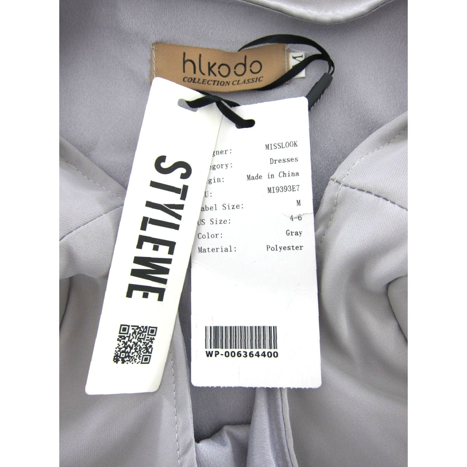 Vintage Hlkodo NWT Miss Look Light Grey Slit Sleeve Tunic Smock Shift Dress M Dress Size M / US 6-8 / IT 42-44 - 3 Thumbnail