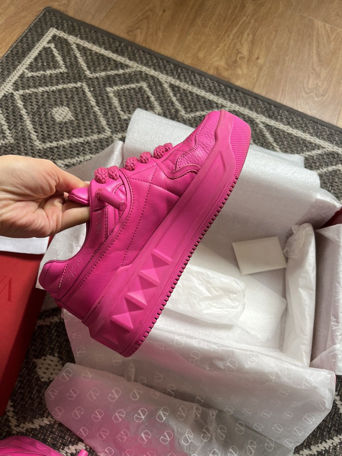 Valentino Valentino Pink PP One Staud Trainer Size US 7 / IT 37 - 14 Thumbnail