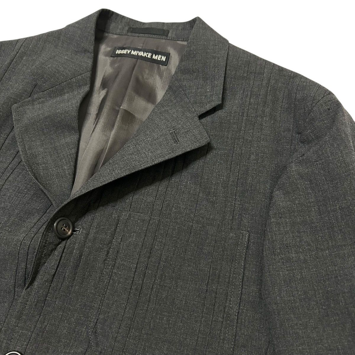 Issey Miyake 711 ISSEY MIYAKE MEN suit set up gray pleats design archive Size 40R - 14 Thumbnail