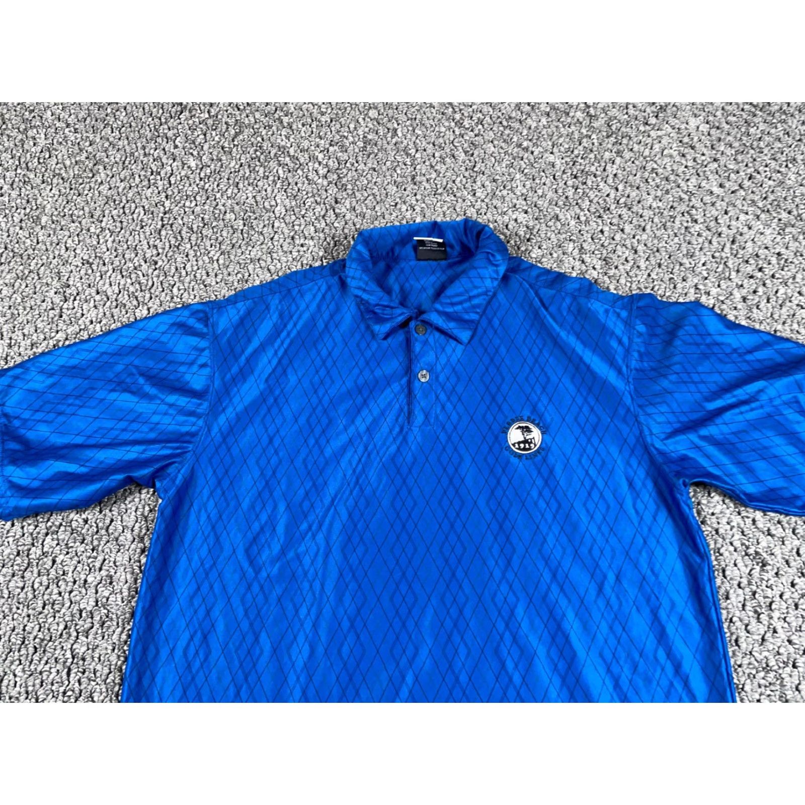 Nike Nike Golf Polo Shirt Men Adult Medium Blue Diamond Pattern Pebble Beach Dri Fit UV Shirt Size US M / EU 48-50 / 2 - 7 Thumbnail