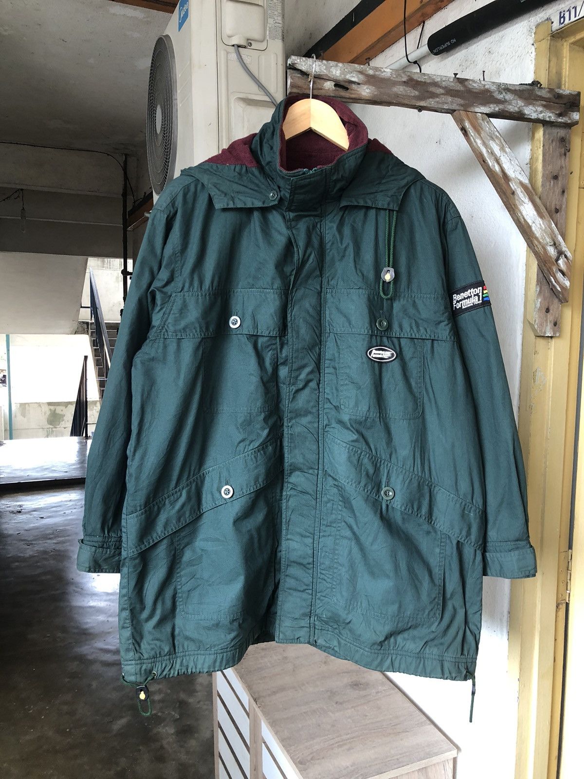 Benetton Vintage 90s Benetton Formula 1 Racing Team Parka Jacket Size US M / EU 48-50 / 2 - 4 Thumbnail