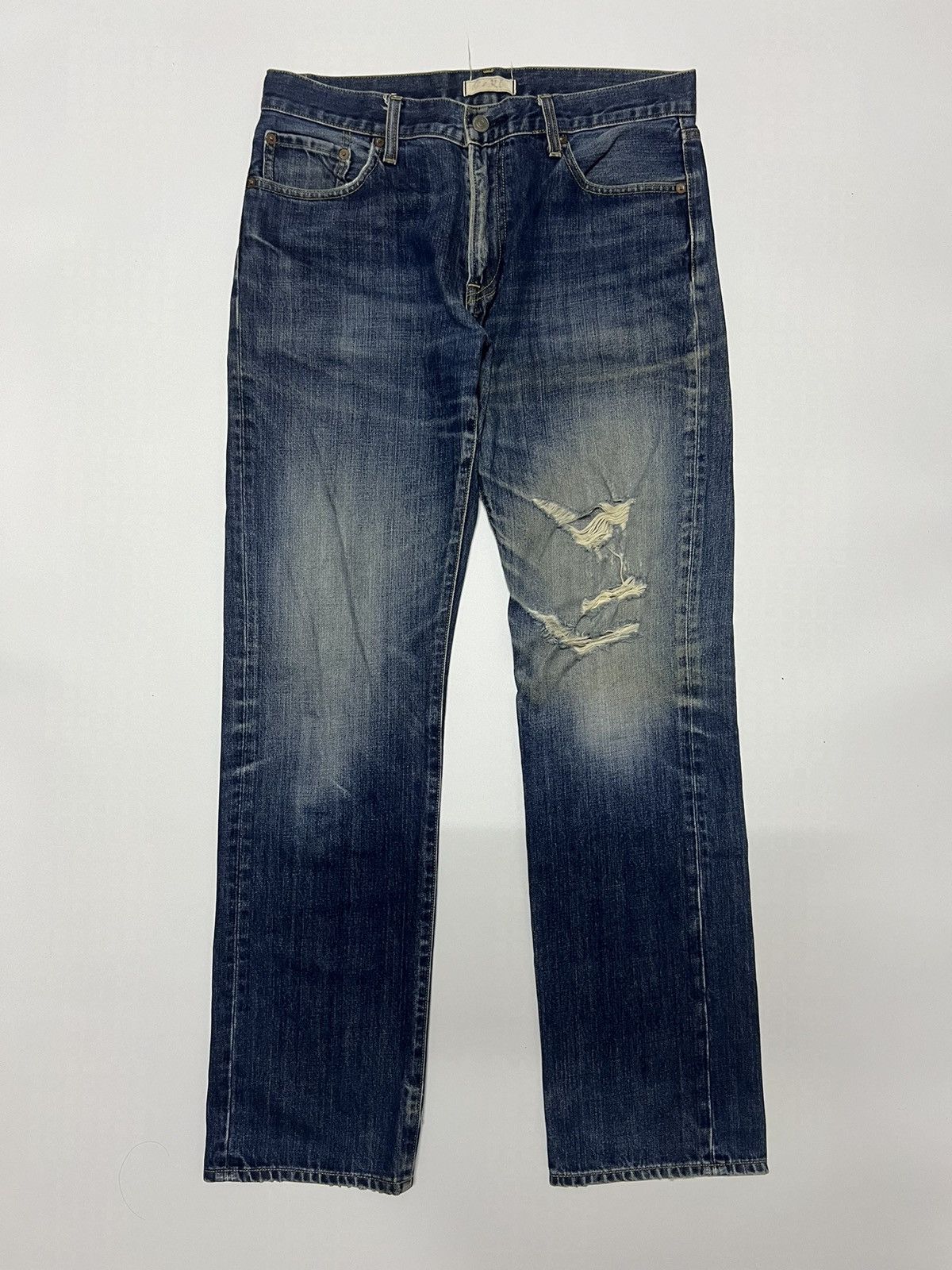 Uniqlo Vintage Uniqlo UJ Distressed Denim Size US 33 - 1 Thumbnail