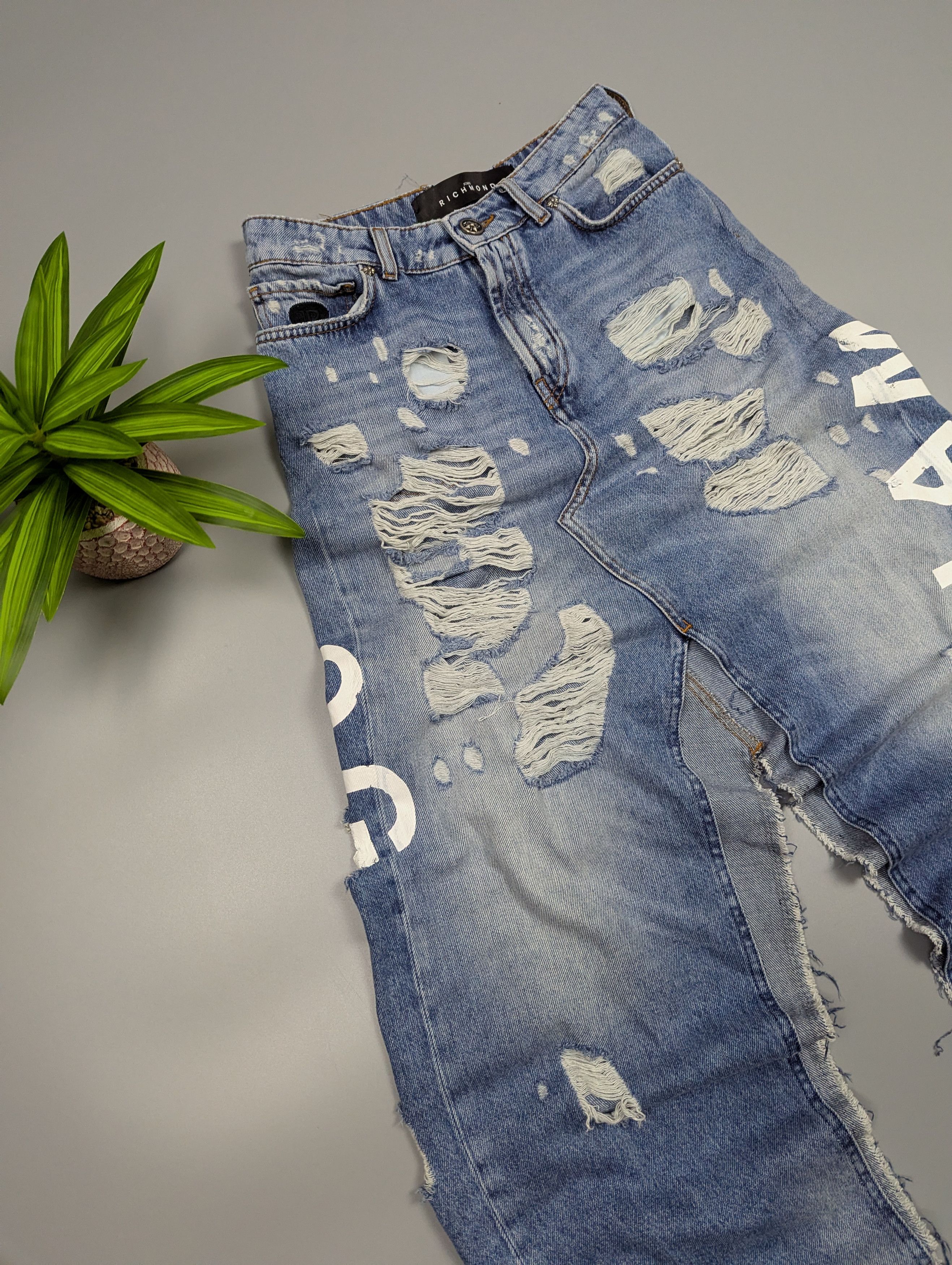 John Richmond John Richmond JORDIN Denim Maxi Skirt Y2K Jeans Style Size 27" / US 4 / IT 40 - 15 Thumbnail