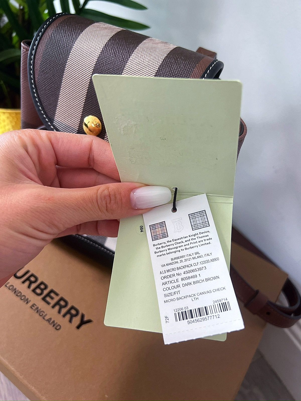 Burberry BURBERRY Micro checked canvas backpack Size ONE SIZE - 3 Thumbnail