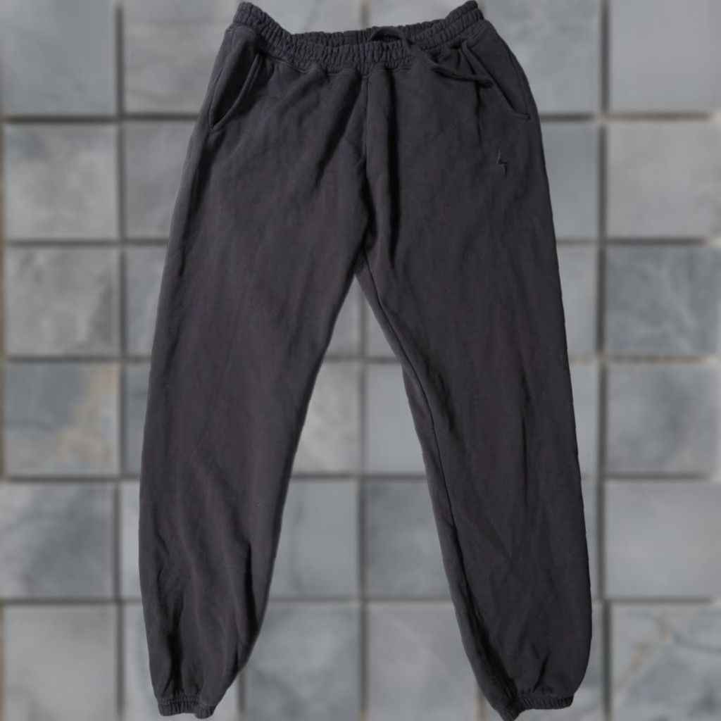 Vintage Ecocycle Sweatpants Mens Large Black Heavy Cotton Fleece Joggers Casual Adult Size US 33 - 1 Thumbnail