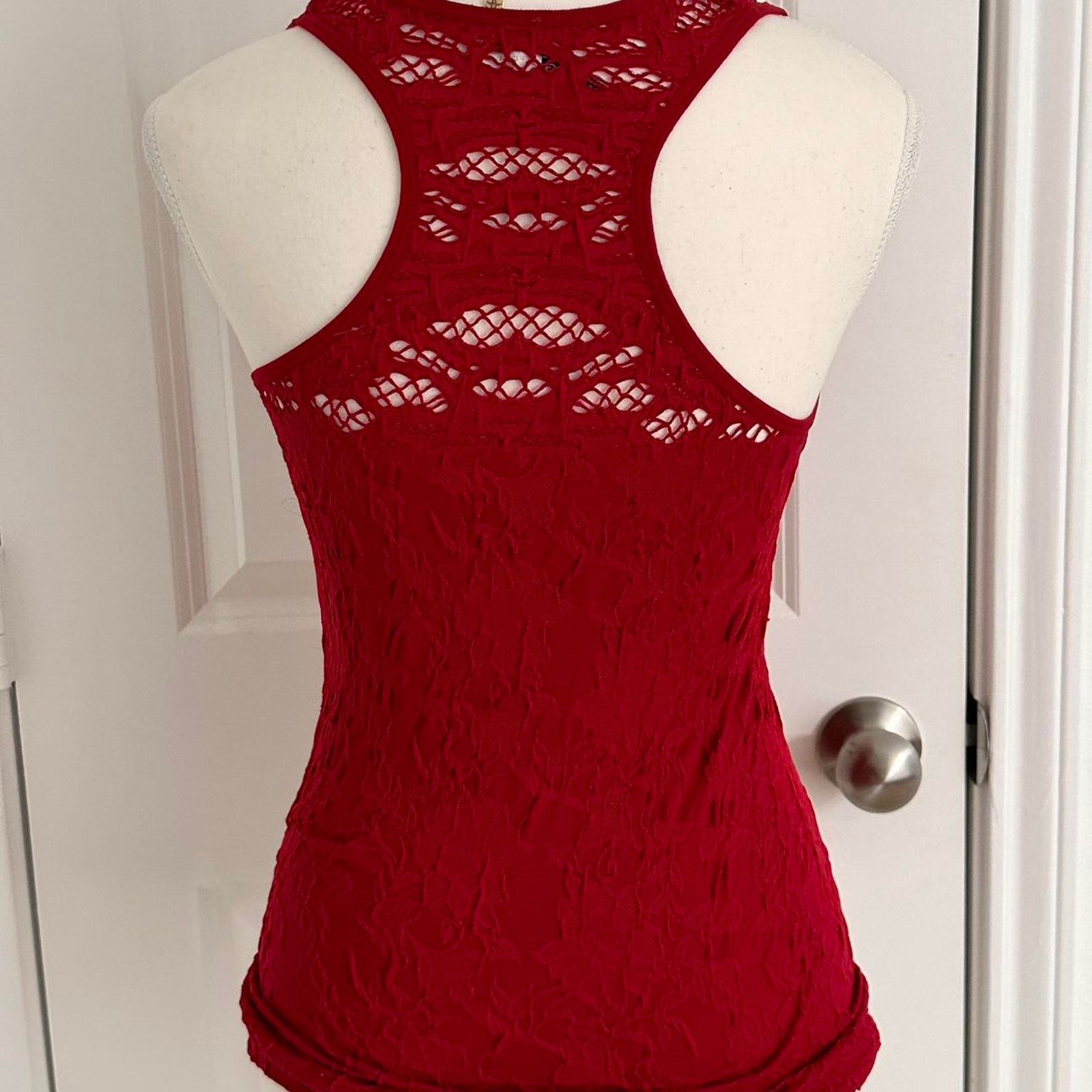 Other Katily Embroidered Floral Laced Cherry Size Small 2000s Tank Size S / US 4 / IT 40 - 2 Thumbnail