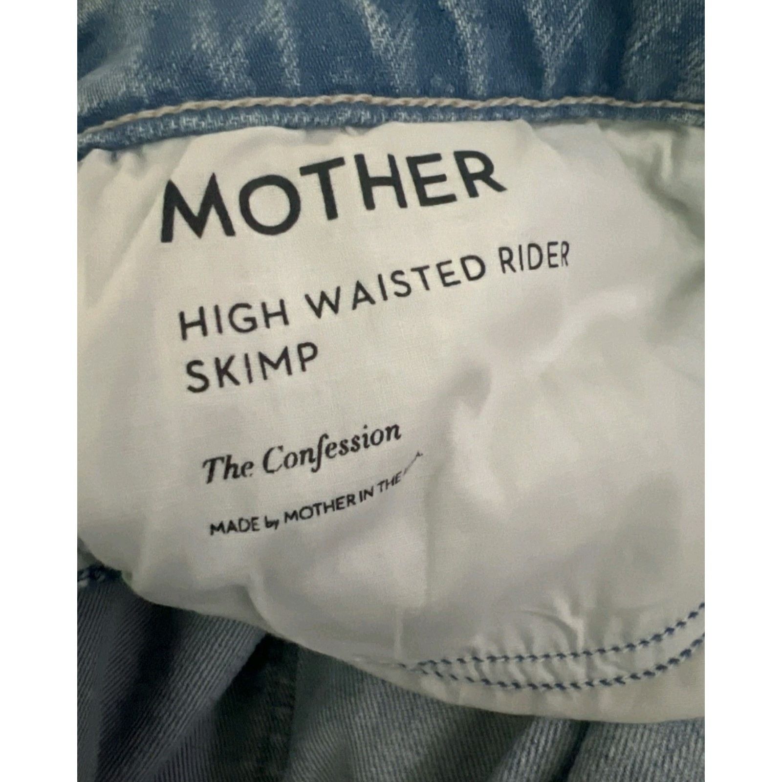 MOTHER MOTHER SUPERIOR High Waisted Rider Skimp in Confession 26 Size 26" / US 2 / IT 38 - 5 Thumbnail