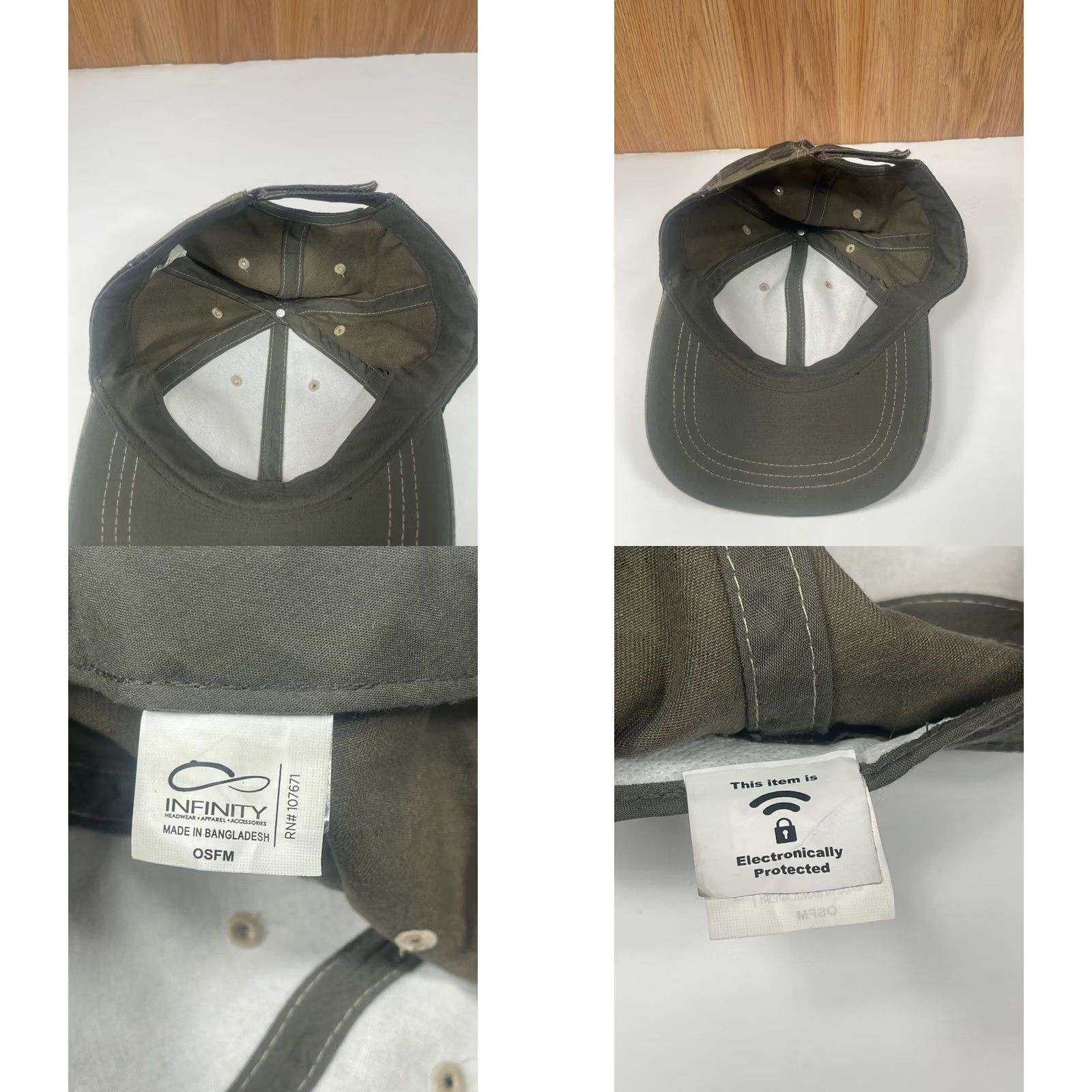 Vintage Infinity Blank Adult Adjustable StrapBack Baseball Hat Cap Camouflage Size ONE SIZE - 8 Thumbnail