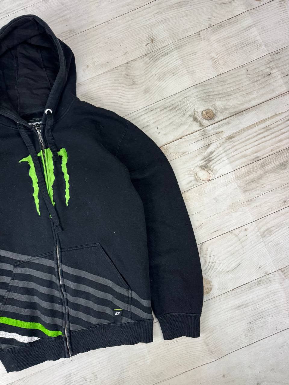 Vintage Vintage Monster Energy Hoodie Full Zip Big Logo 00s Racing Size US M / EU 48-50 / 2 - 4 Thumbnail