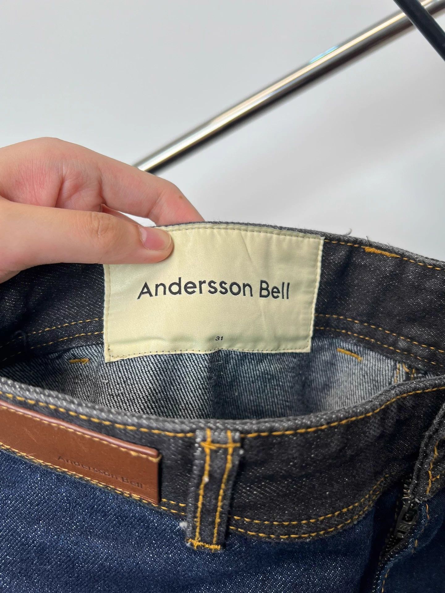Andersson Bell Andersson Bell Colorblock Ripped Tassel Orange Jeans Size US 31 - 7 Thumbnail