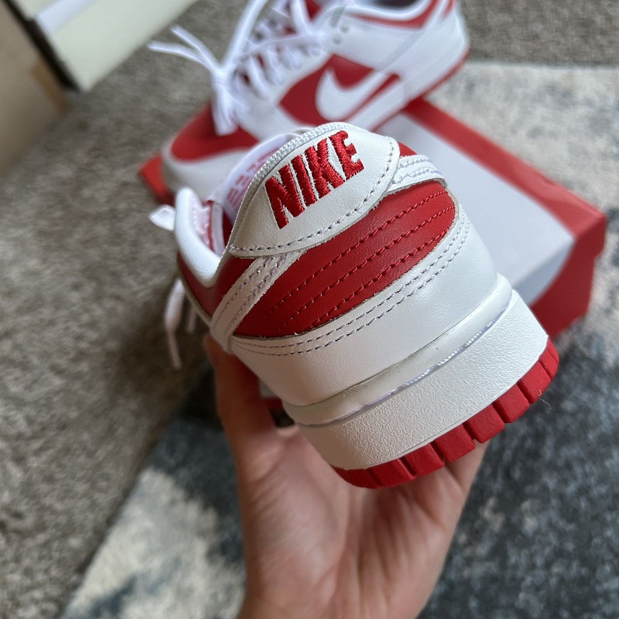 Nike DD1391-600 DUNK LOW CHAMPiONSHiP RED 1985 BRiGHT SCARLET Size US 9.5 / EU 42-43 - 7 Thumbnail