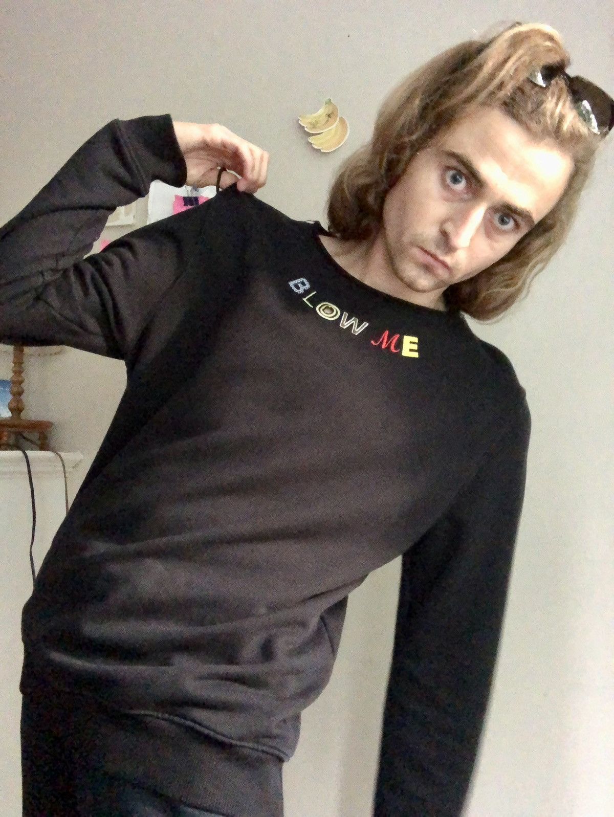 House Of Holland × Japanese Brand × Vintage House of Holland ‘BLOW ME’ Embroidered Sweatshirt Size US M / EU 48-50 / 2 - 23 Thumbnail
