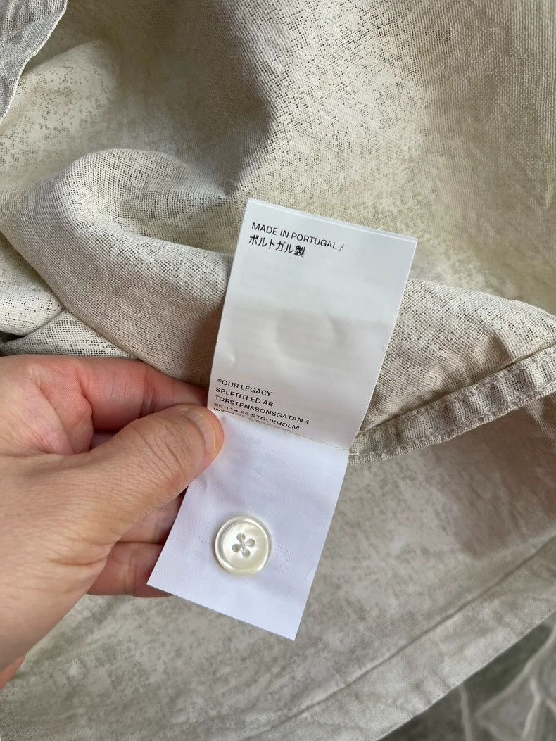 Our Legacy Our LegacyShort-sleeved cotton-linen shirt Size US S / EU 44-46 / 1 - 6 Thumbnail