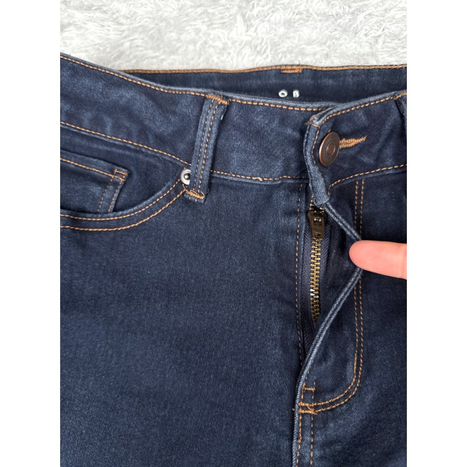 Vintage No Boundaries Jeans Juniors 7 Blue Denim Bootcut Dark Wash 27x30 Cotton Stretch 5-Pocket Womens Regular Size 28" / US 6 / IT 42 - 5 Thumbnail