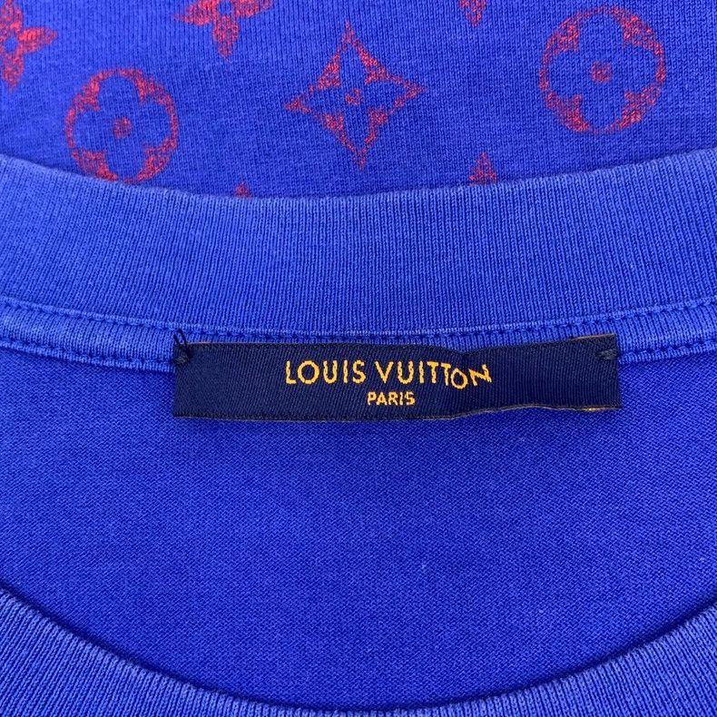 Louis Vuitton Louis Vuitton Dark blue logo cotton crewneck short sleeve Size US XL / EU 56 / 4 - 5 Thumbnail