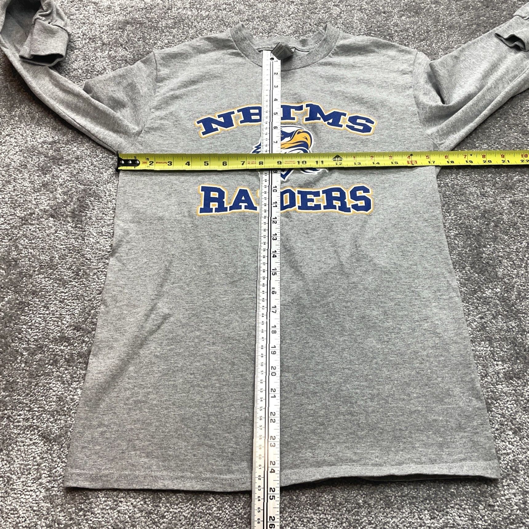 Gildan Gildan Heavy Cotton T-Shirt Long Sleeve Gray Adult Small NBTMS Raiders Tee Size US S / EU 44-46 / 1 - 5 Thumbnail