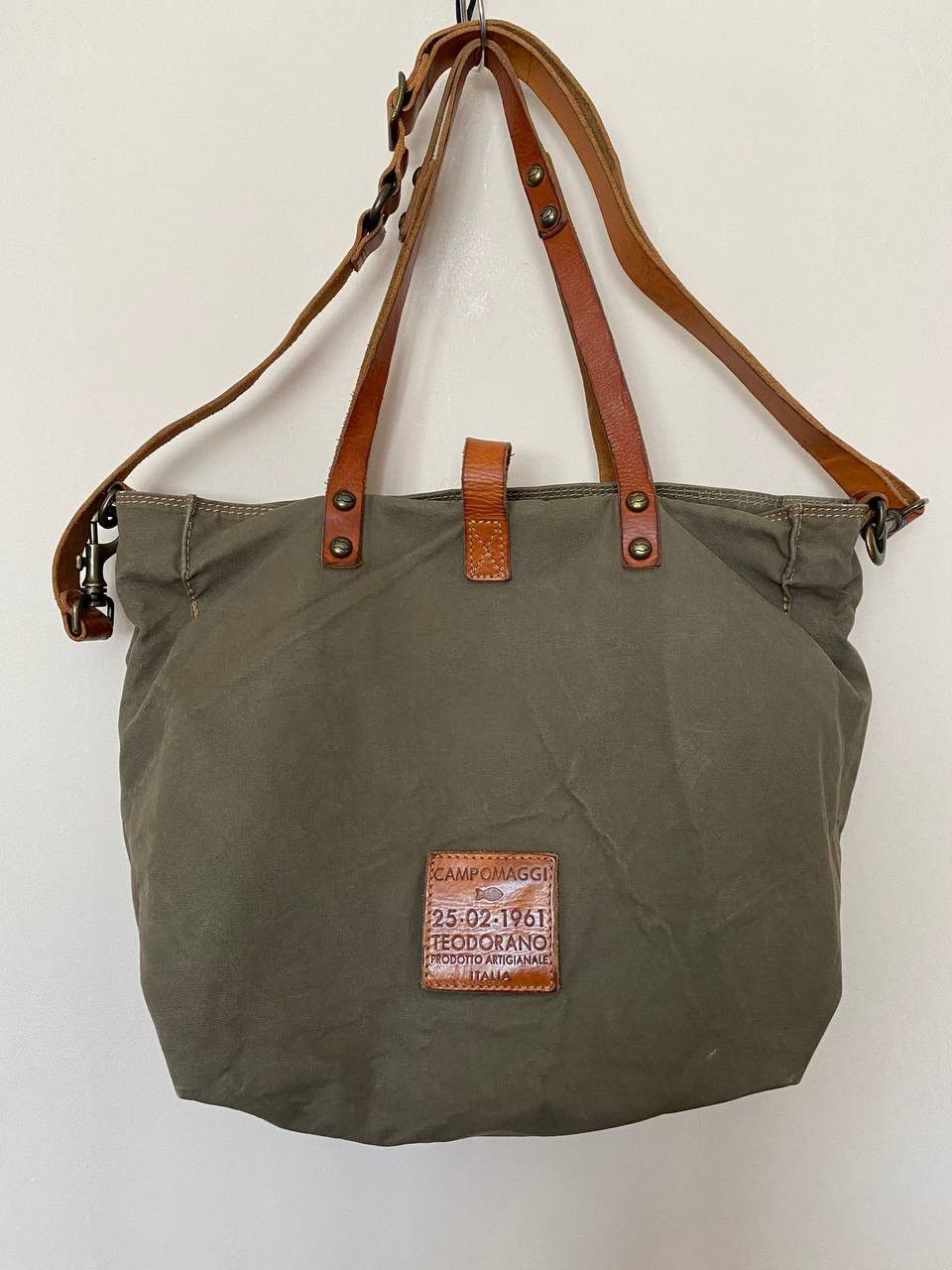 Vintage Campomaggi Teodorano Canvas/Leather Tote Shoulder Bag Size ONE SIZE - 5 Thumbnail