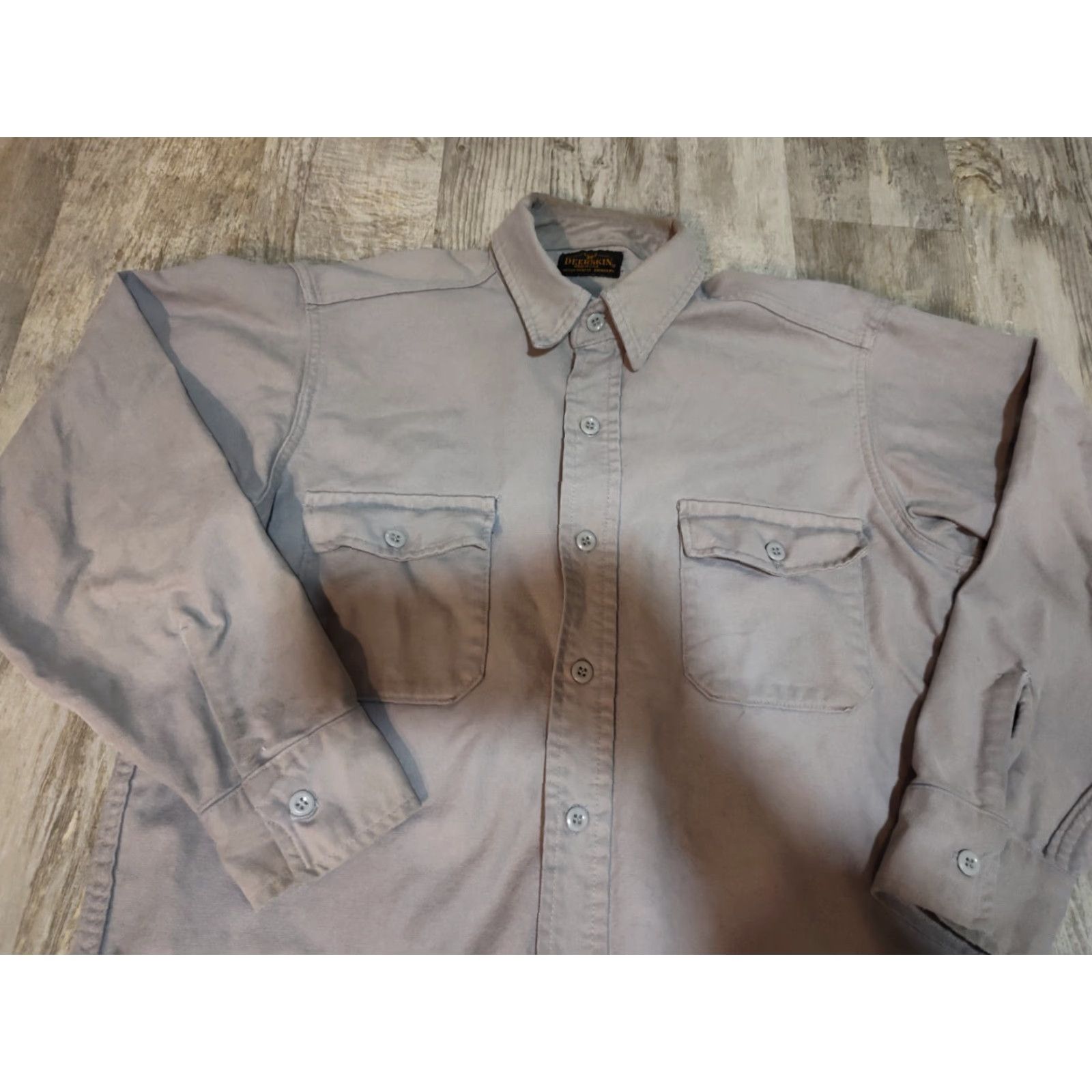 CO VINTAGE Deerskin Melton Shirt Co. Flannel Shirt Men's L Tan Button-Up Outdoor Hunting Size US L / EU 52-54 / 3 - 6 Thumbnail