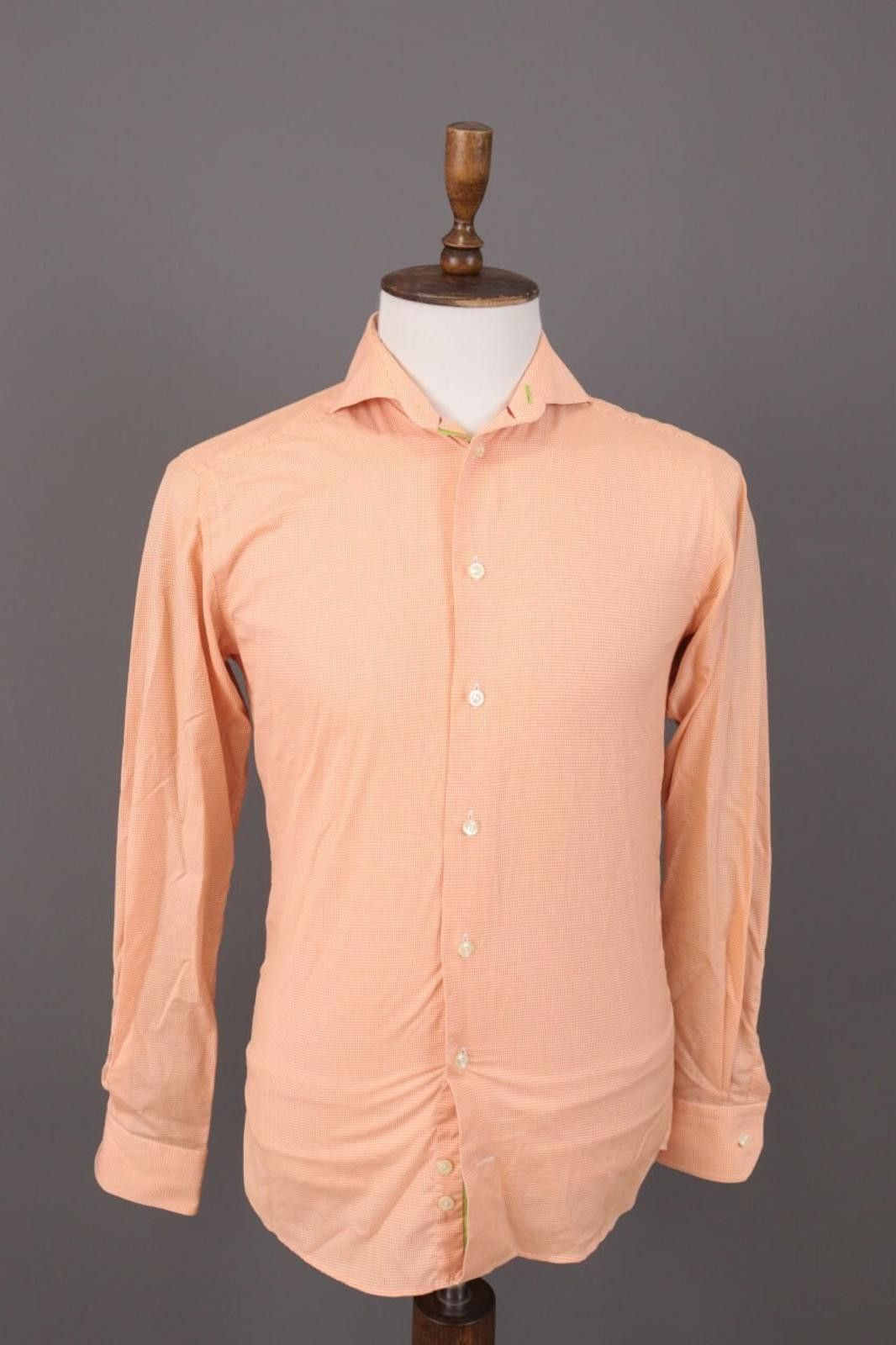 Eton Eton Slim orange Check Long Sleeve Shirt Size 38 / 15 / S Size US M / EU 48-50 / 2 - 1 Thumbnail