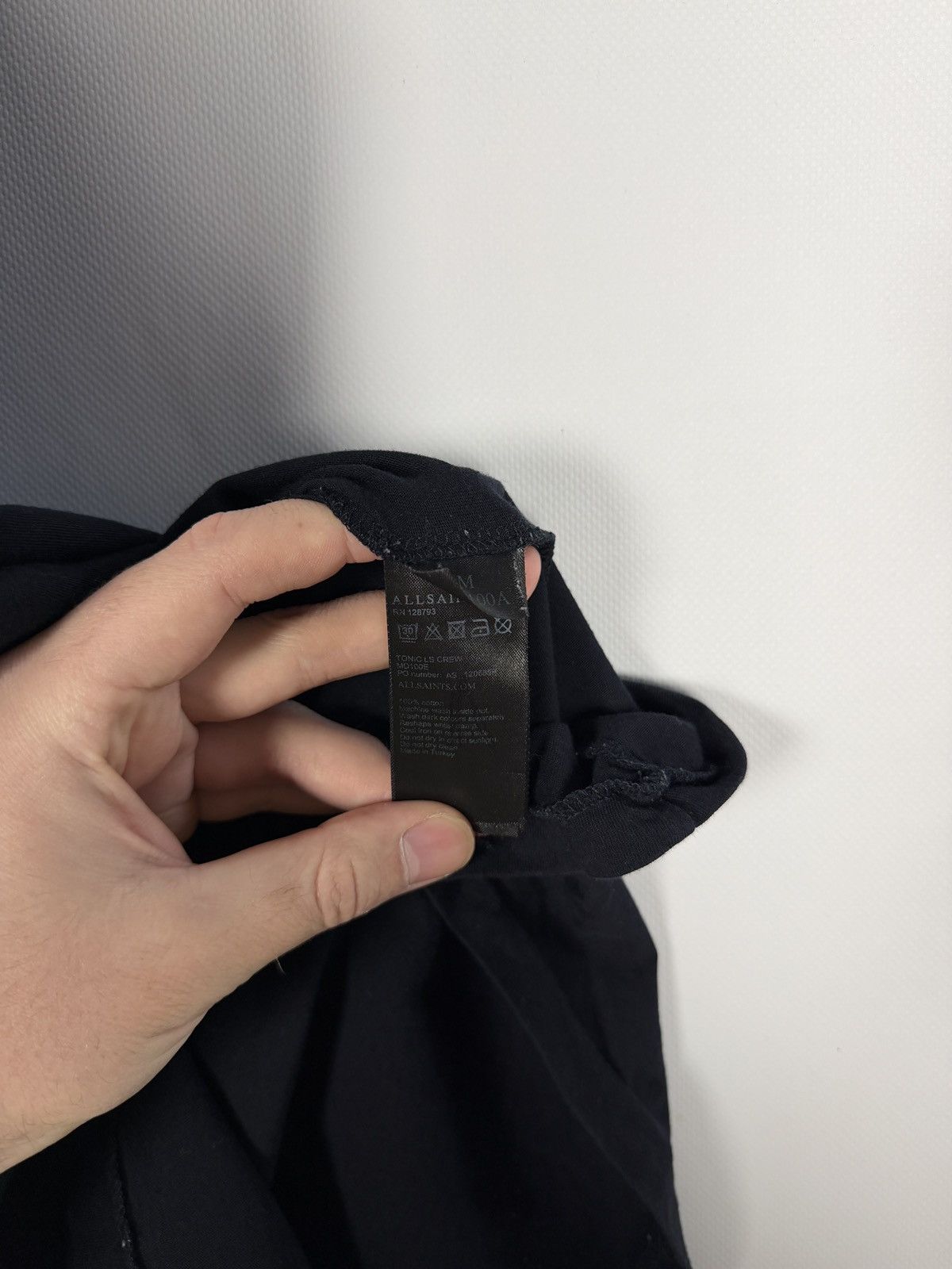 Allsaints Men’s Allsaints Tonic Long Sleeve Crew T-Shirt Black Size M Size US M / EU 48-50 / 2 - 8 Thumbnail