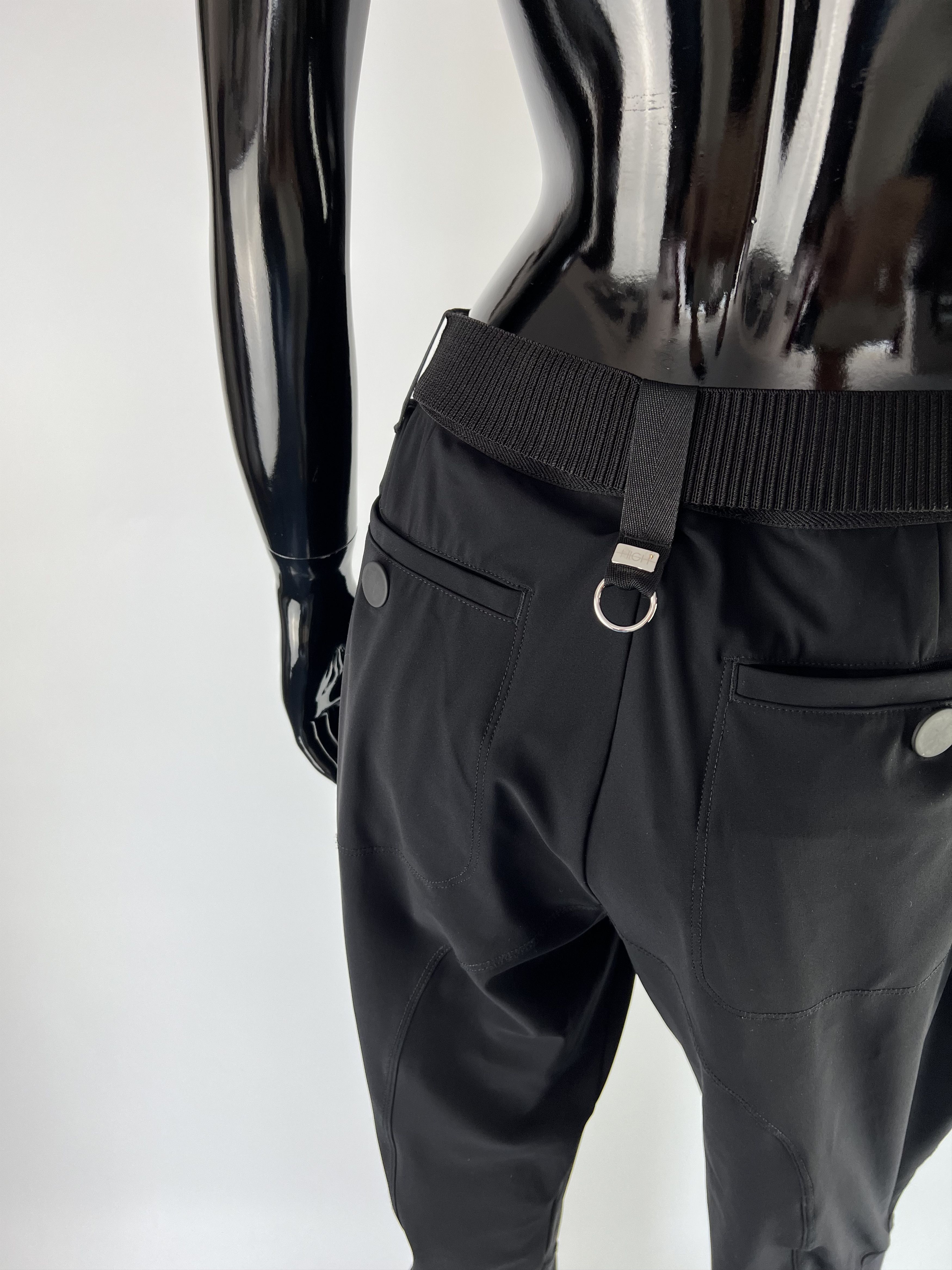 Other High Tech Women's Black Belted Pants Size US8 IT44 Size 30" / US 8 / IT 44 - 4 Thumbnail