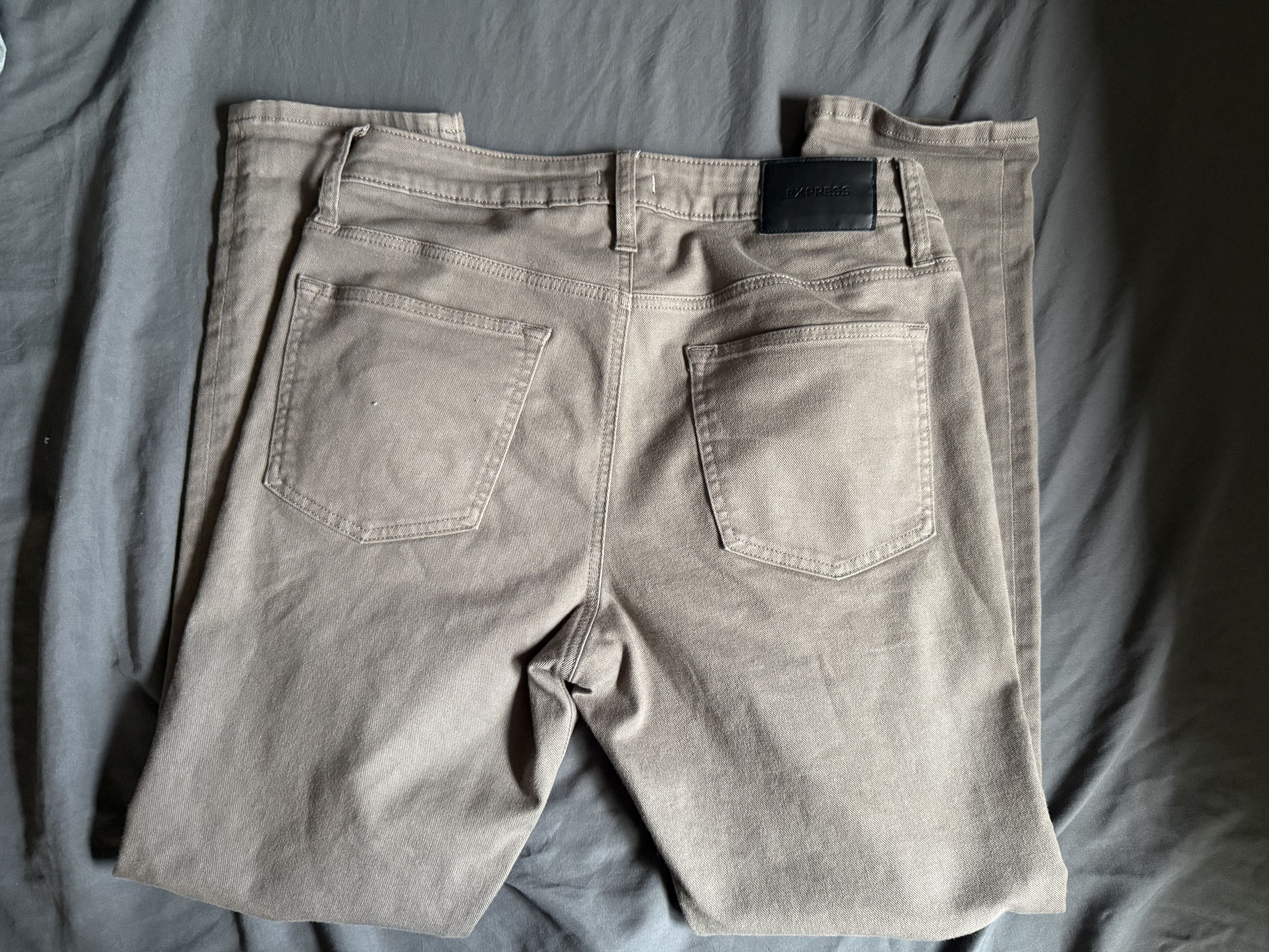 Express Express Men's Skinny Brown Hyper Stretch Jeans 31x30 Size US 31 - 5 Thumbnail