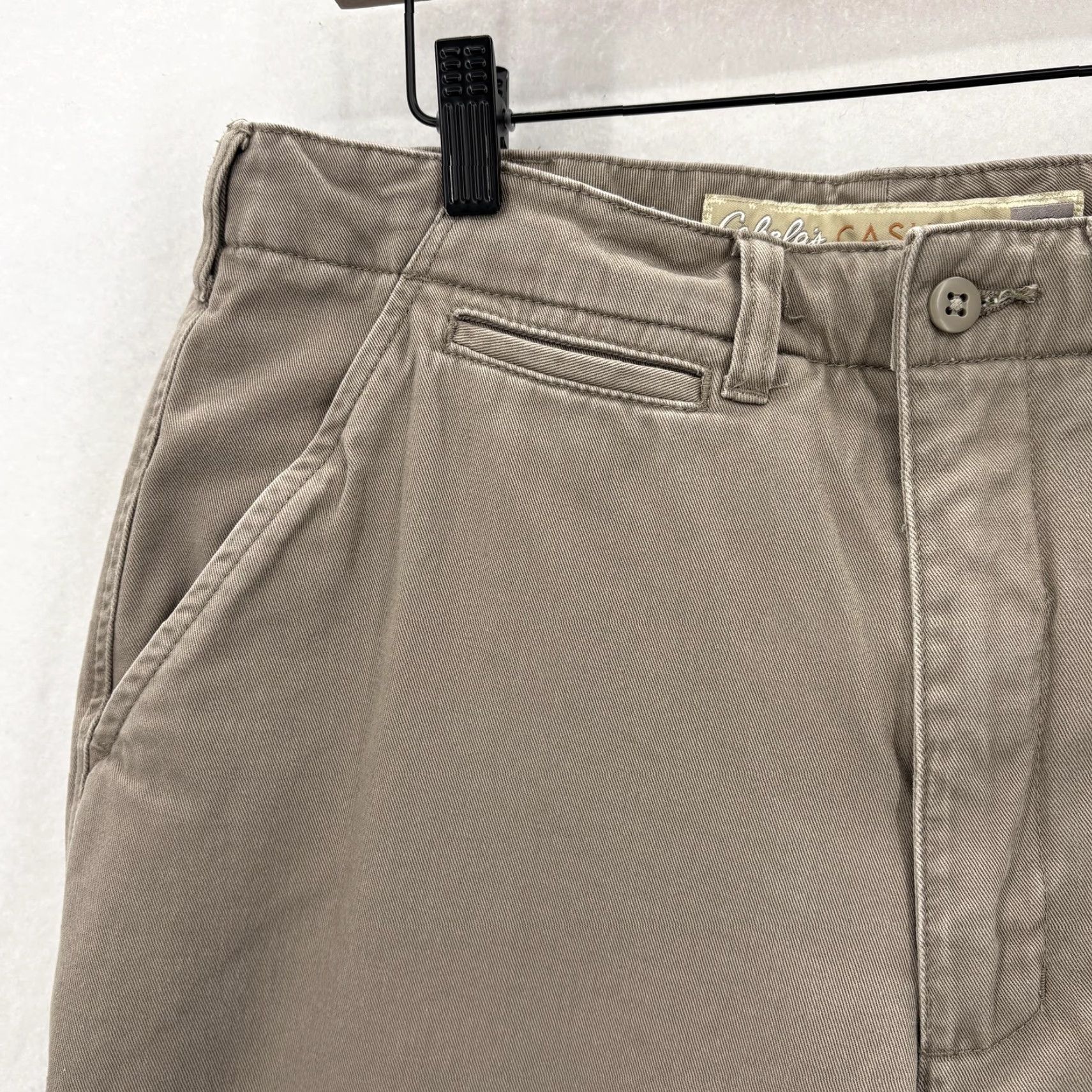 Vintage Cabela's Pants Mens 34x30 Khaki Flannel Lined Chore Casual Workwear Beig e 100% Cotton Straight Leg Pockets Zipper Button Front Mens Size US 34 / EU 50 - 3 Thumbnail
