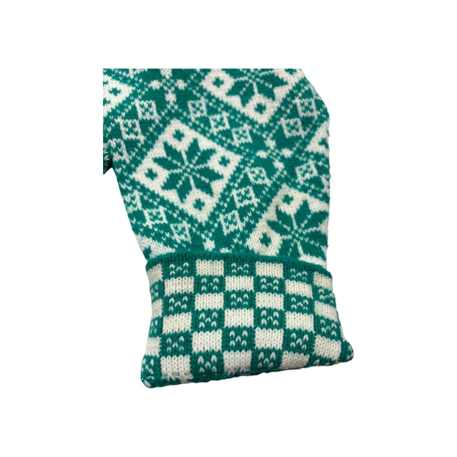 Cabin Creek Vintage Holiday Sweater L Green White Snowflake Pattern Size L / US 10 / IT 46 - 4 Thumbnail