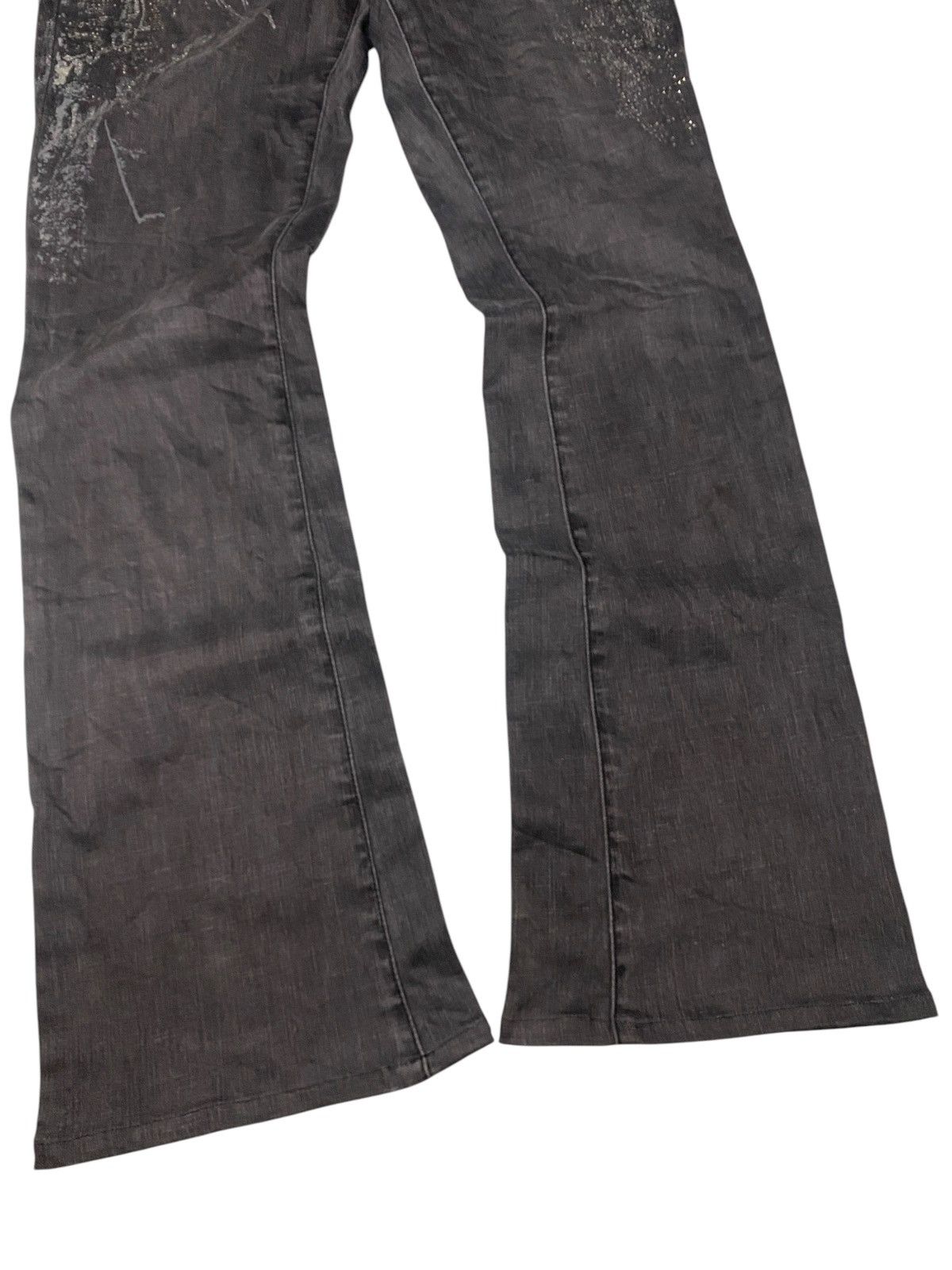 If Six Was Nine 2000's Joinus Tribal Glittery Flared Jeans Size US 29 - 7 Thumbnail