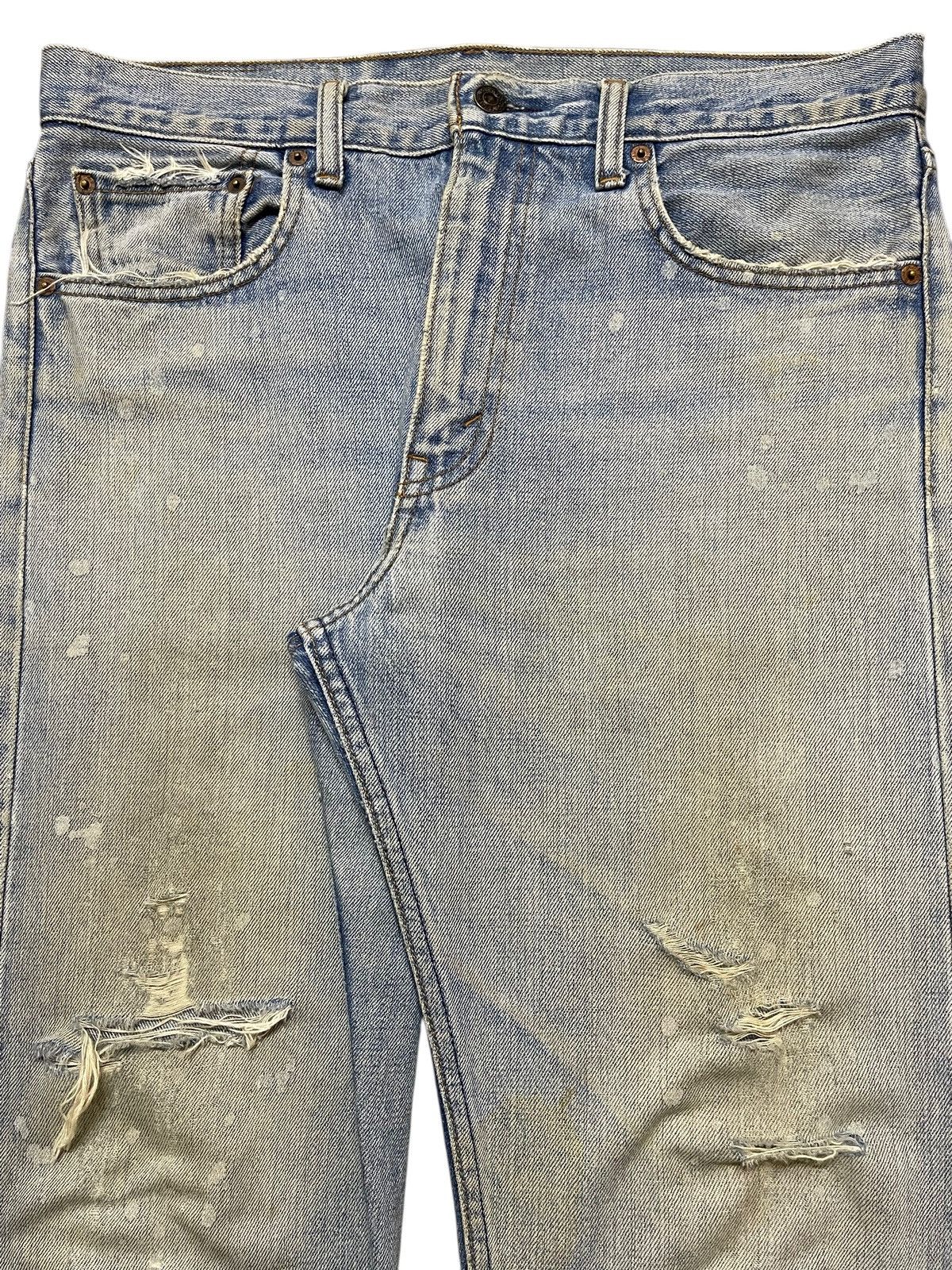 Levi's Vintage 90s Levis 505 Mud Wash Distress Painted Style Jeans Size US 33 - 4 Thumbnail