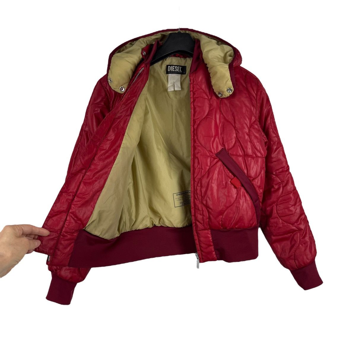 Diesel Diesel 00s Vintage Quilted Zip Jacket Army Hooded size S Size S / US 4 / IT 40 - 13 Thumbnail