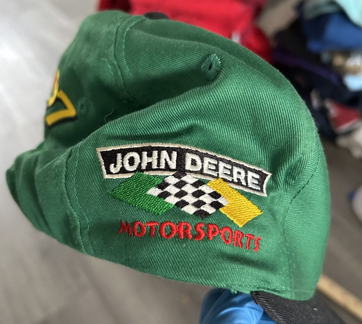 Vintage Vintage '90s John Deere black and green snapback hat Size ONE SIZE - 2 Thumbnail