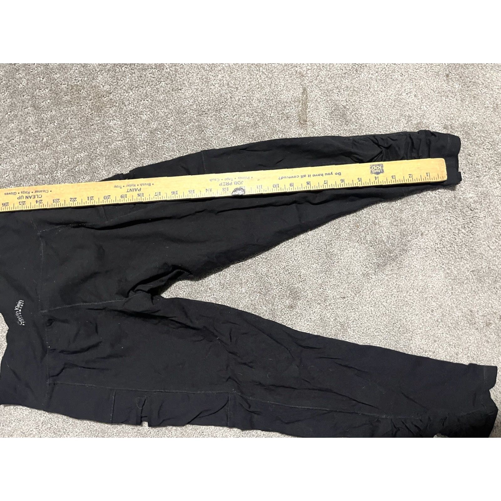 Calvin Klein Calvin Klein Performance Capris Womens M Black Leggings Logo Spellout Quick Dry Policy? Size 32" / US 10 / IT 46 - 6 Thumbnail