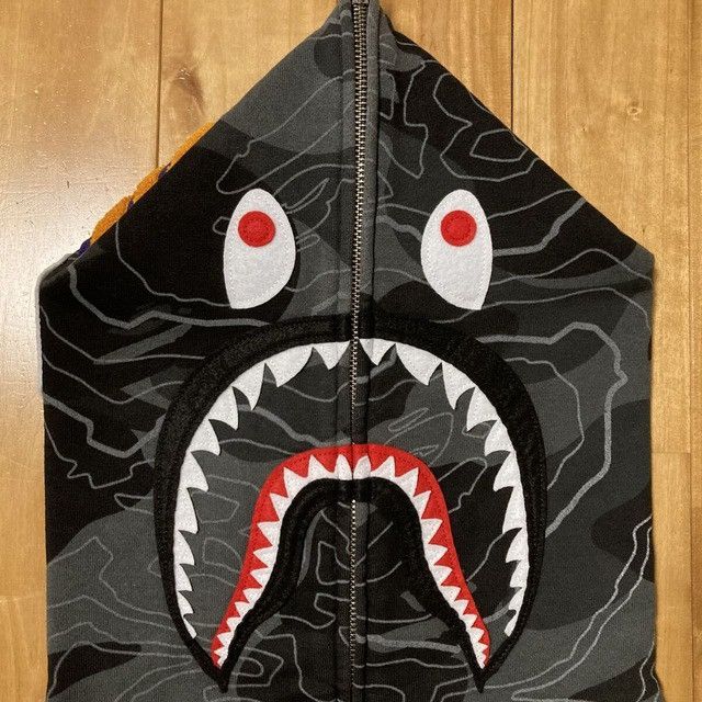 Bape BAPE LAYERED LINE CAMO Shark Full Zip Hoodie a bathing ape Size US XL / EU 56 / 4 - 4 Thumbnail