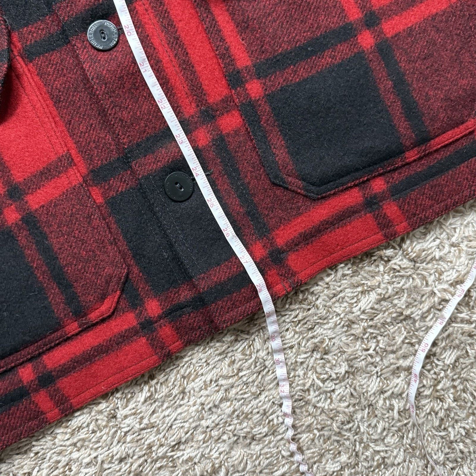 Pendleton × Vintage Vintage Pendleton Buffalo Plaid Wool Mackinaw Red Jacket Size US L / EU 52-54 / 3 - 12 Thumbnail