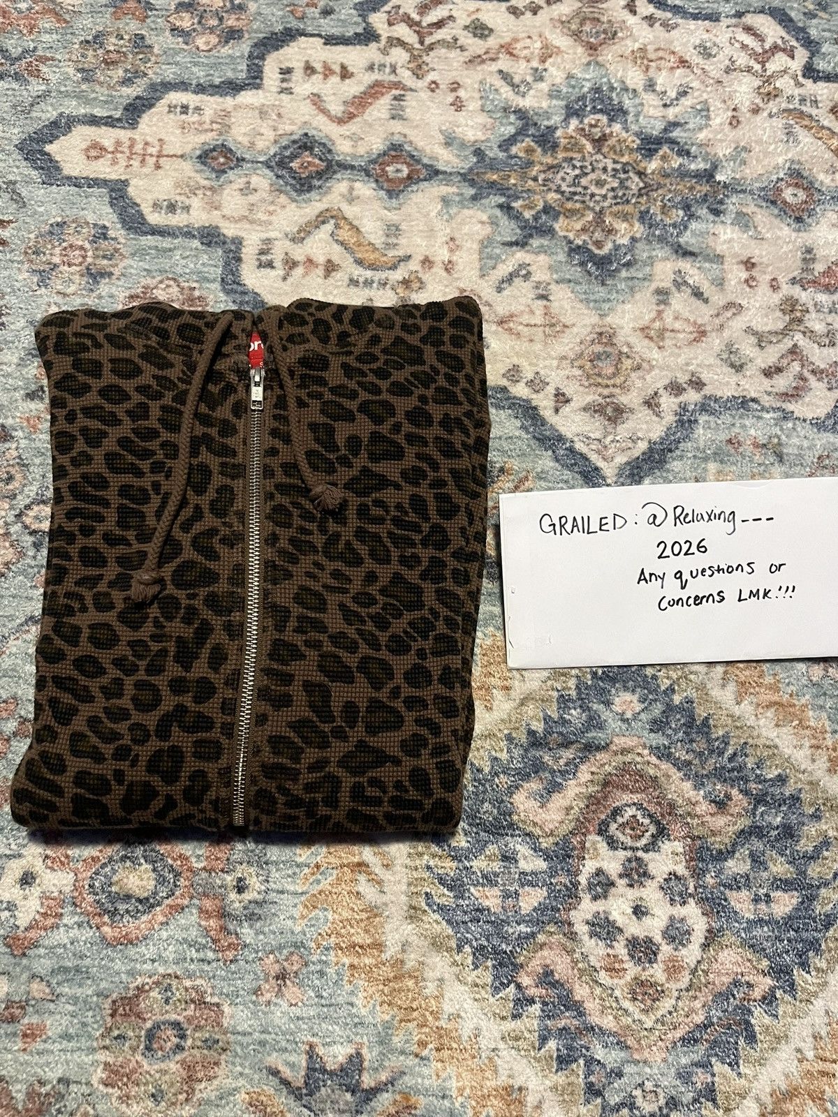 Supreme Supreme Hooded Zip Up Thermal (SS25) “Leopard” Size US S / EU 44-46 / 1 - 1 Thumbnail