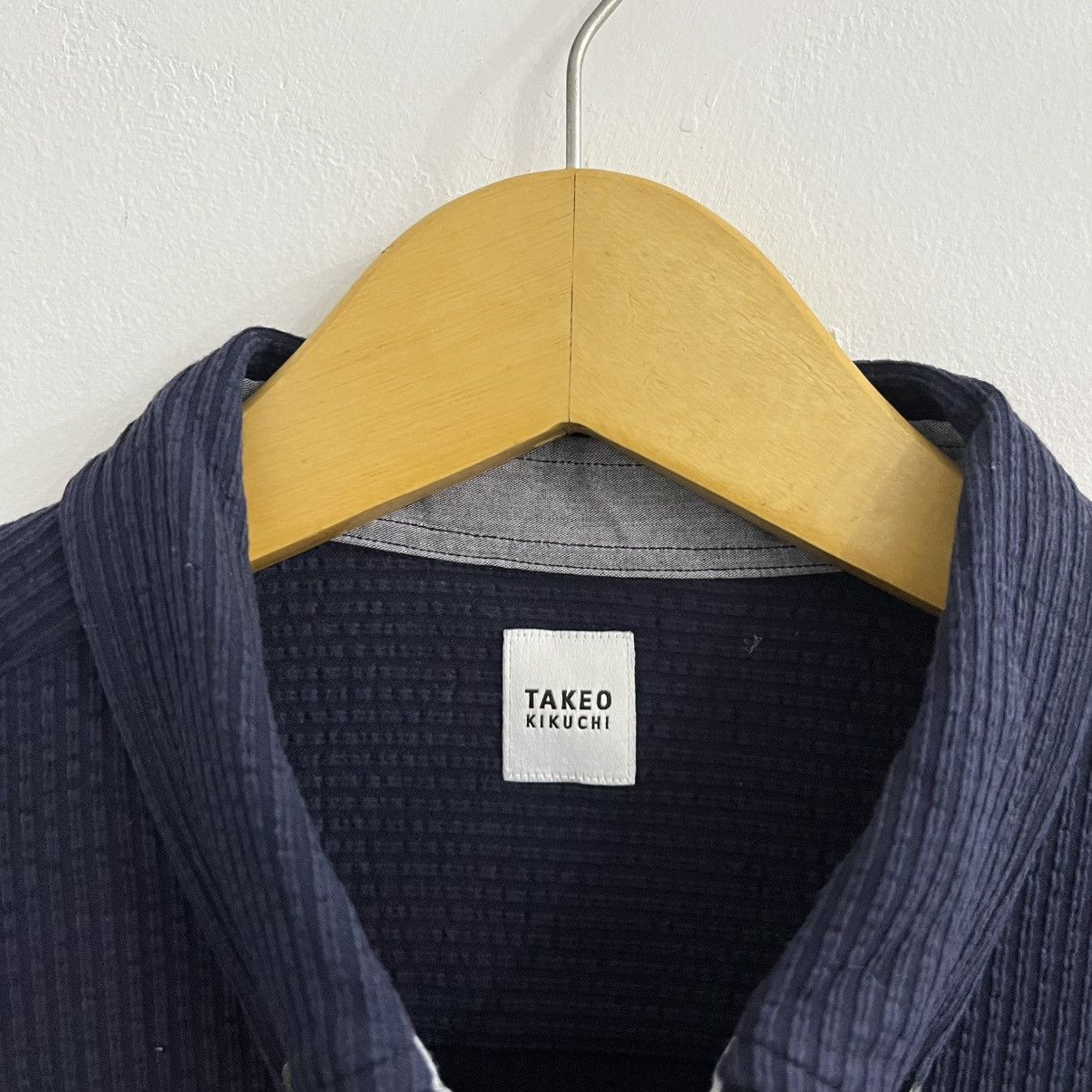 Takeo Kikuchi Takeo Kikuchi Japan Designer Textured Shirt Darknavy Size US M / EU 48-50 / 2 - 7 Thumbnail