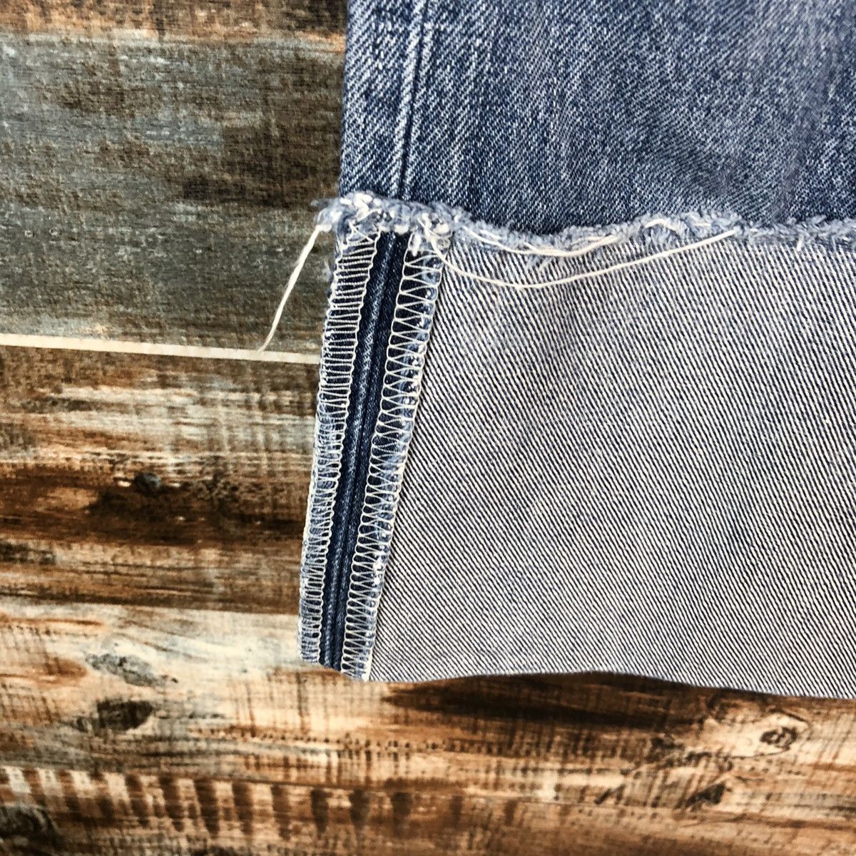 Japanese Brand DL Japan vintage ripped style Blue Denim Pants #C141 Size US 30 / EU 46 - 12 Thumbnail