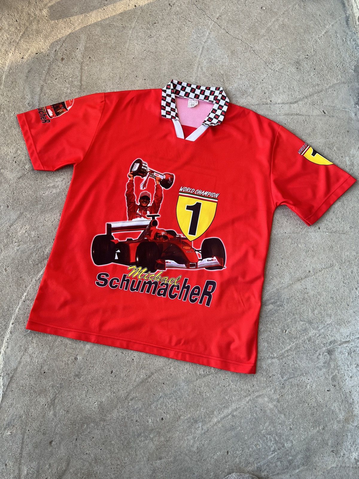 Ferrari Michael Schumacher Vintage Formula 1 Tee Size US XXL / EU 58 / 5 - 1 Thumbnail