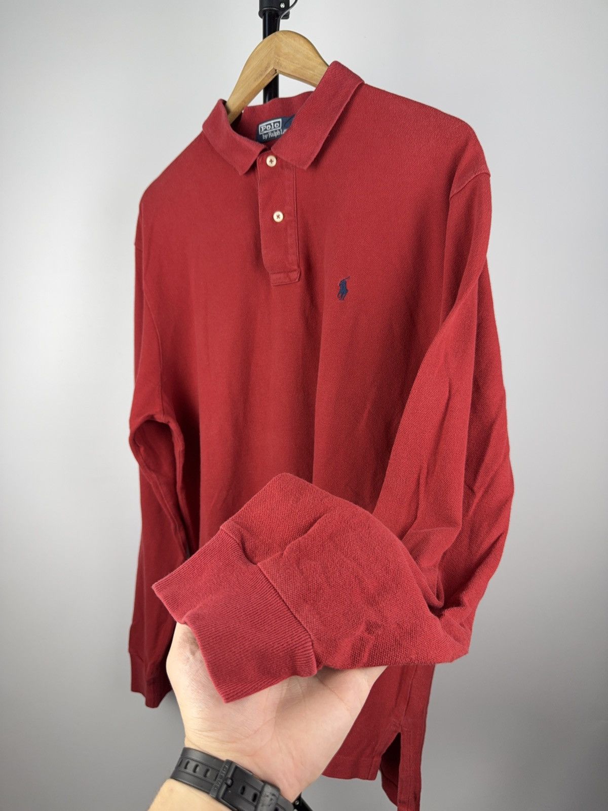 Polo Ralph Lauren × Ralph Lauren × Vintage Vintage 90s Polo Ralph Lauren Long Sleeve Polo Shirt Size XL Size US XL / EU 56 / 4 - 5 Thumbnail