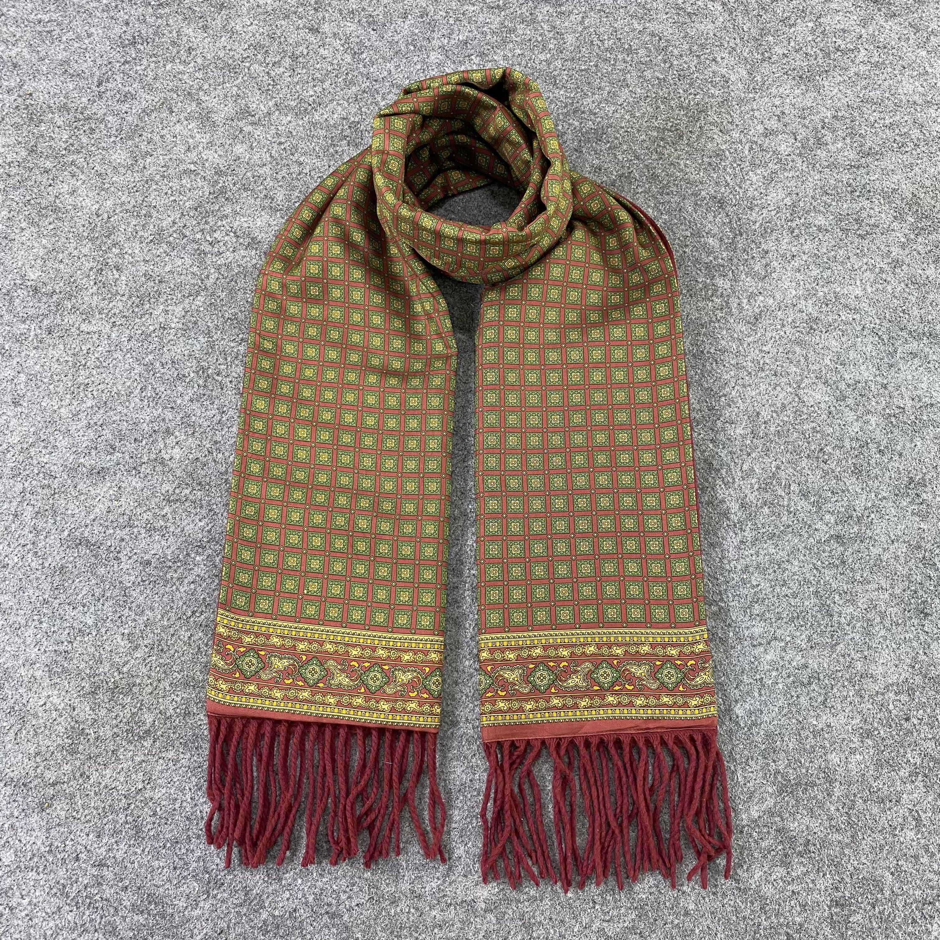 Aquascutum Aquasqutum Silk Scarf / Muffler / Neckwear-K019 Size ONE SIZE - 1 Thumbnail