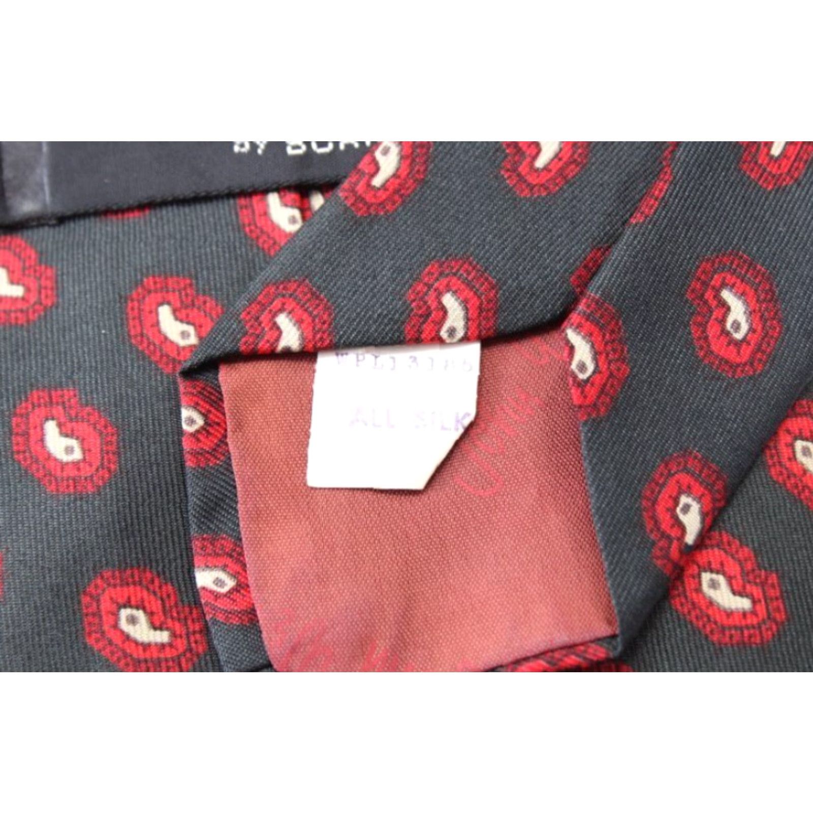 Vintage Vintage Bullock's Necktie Black Silk Paisley 59" 4" Mens Tie USA Classic (57"-60") - 100% Silk - Men - Vintage Special Occasion Size ONE SIZE - 4 Thumbnail