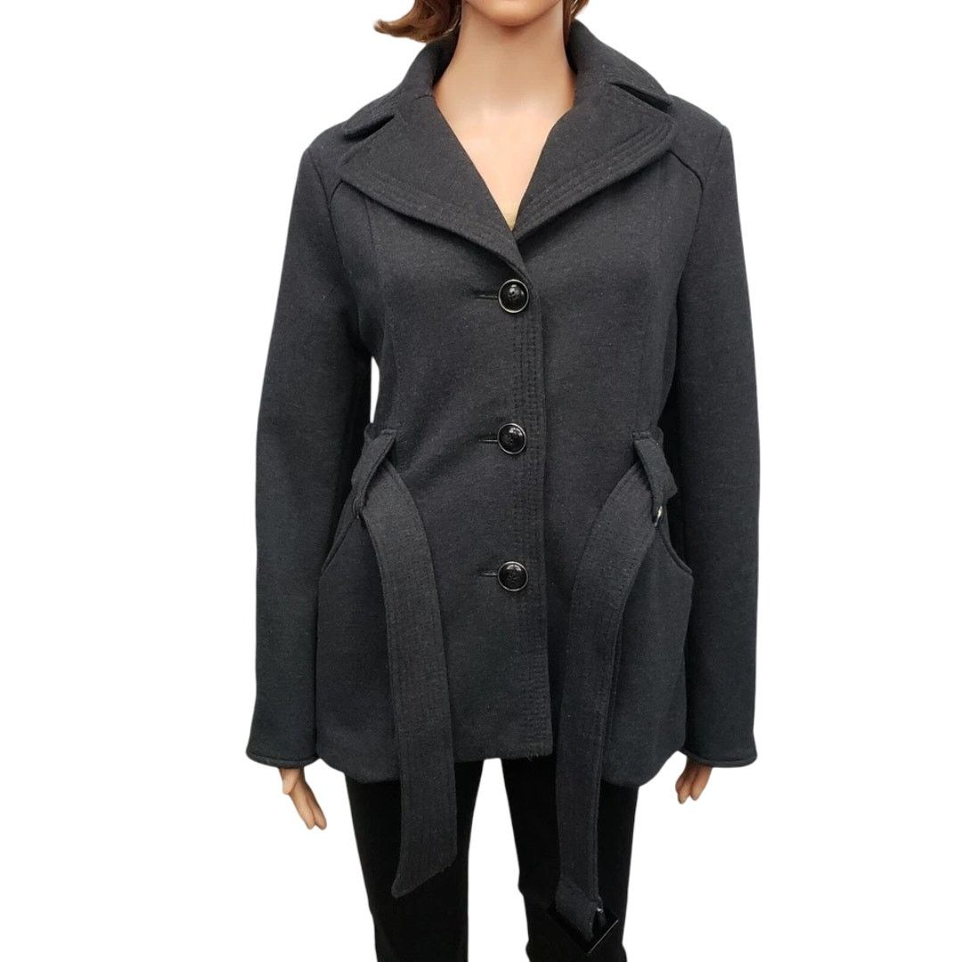 Kenneth Cole NWT Kenneth Cole Reaction Pea coat M Belted Cotton Poly Size M / US 6-8 / IT 42-44 - 6 Thumbnail