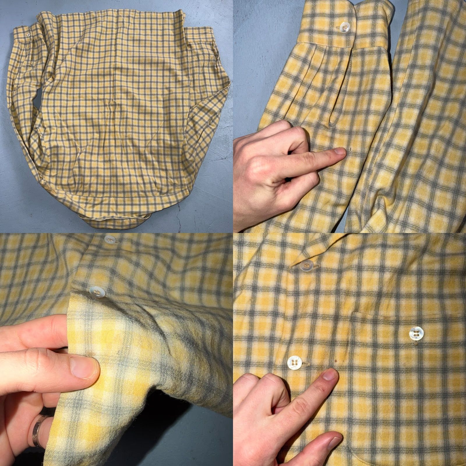Pendleton Pendleton Shirt Vintage 1960s Board Shirt Wool Flannel Plaid Checkered Yellow Long Sleeve Button-Up Collared Casual Mens L Size US L / EU 52-54 / 3 - 8 Thumbnail