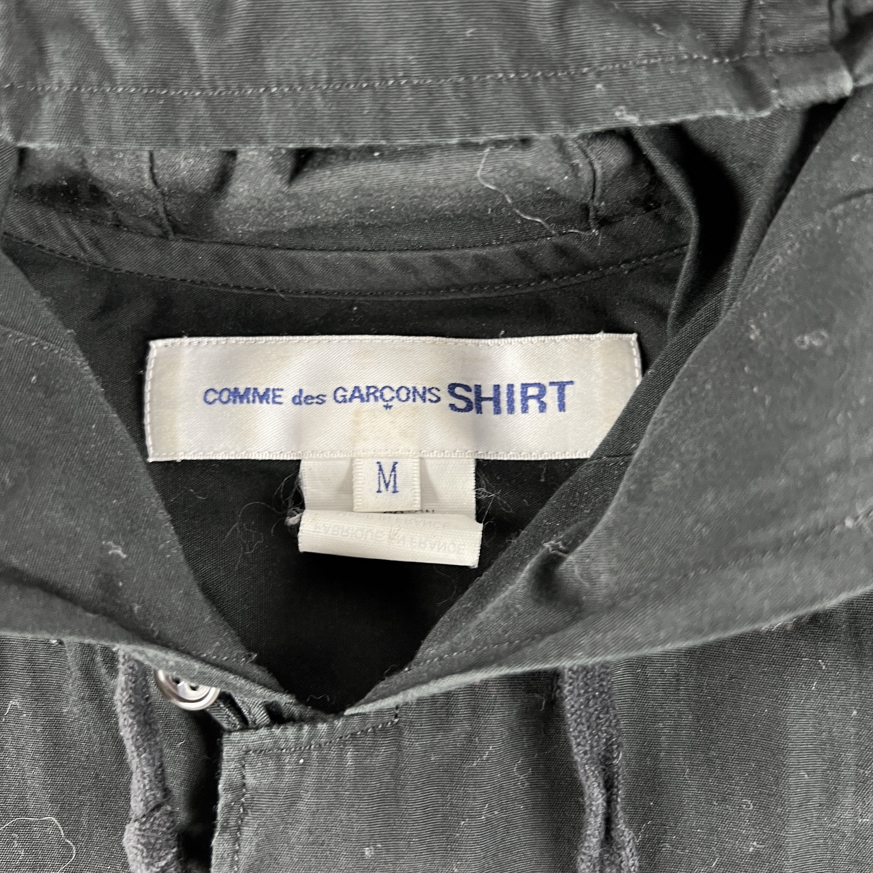 Comme des Garcons SHIRT Comme Des Garcons Shirt Black Hooded Shirt Size US M / EU 48-50 / 2 - 4 Thumbnail